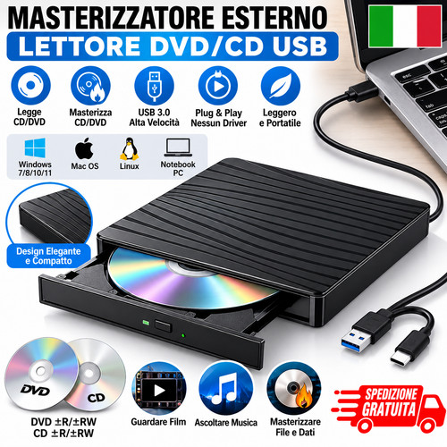 Masterizzatore esterno lettore - masterizzatore,